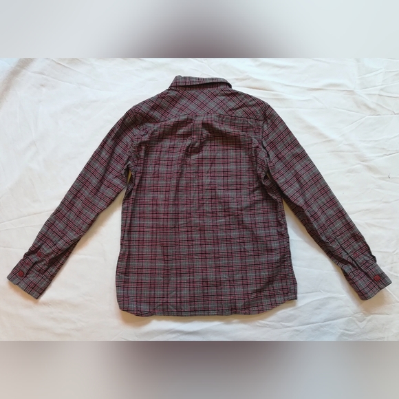 DC Plaid Shirt - Red & Grey Long sleeve Button Down - Picture 3 of 6